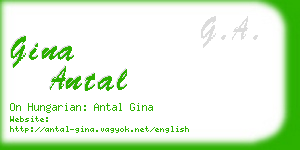 gina antal business card